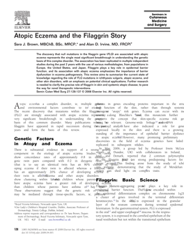 Atopic Eczema and the Filaggrin Story Sara J
