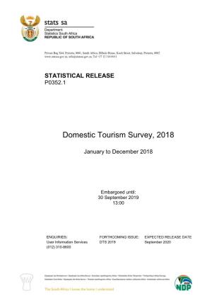 Domestic Tourism Survey, 2018