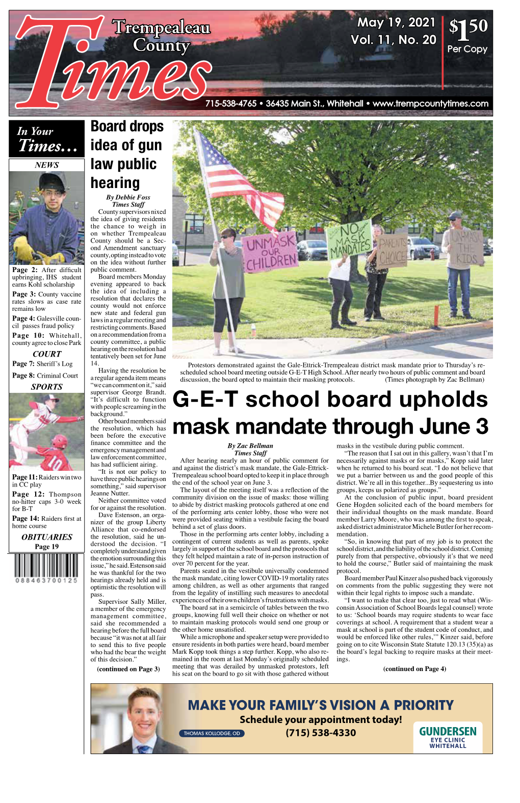 G-E-T School Board Upholds Mask Mandate Through June 3