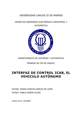 Interfaz De Control Icab, El Vehiculo Autónomo