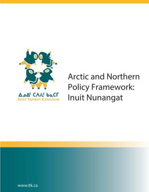 Arctic and Northern Policy Framework: Inuit Nunangat