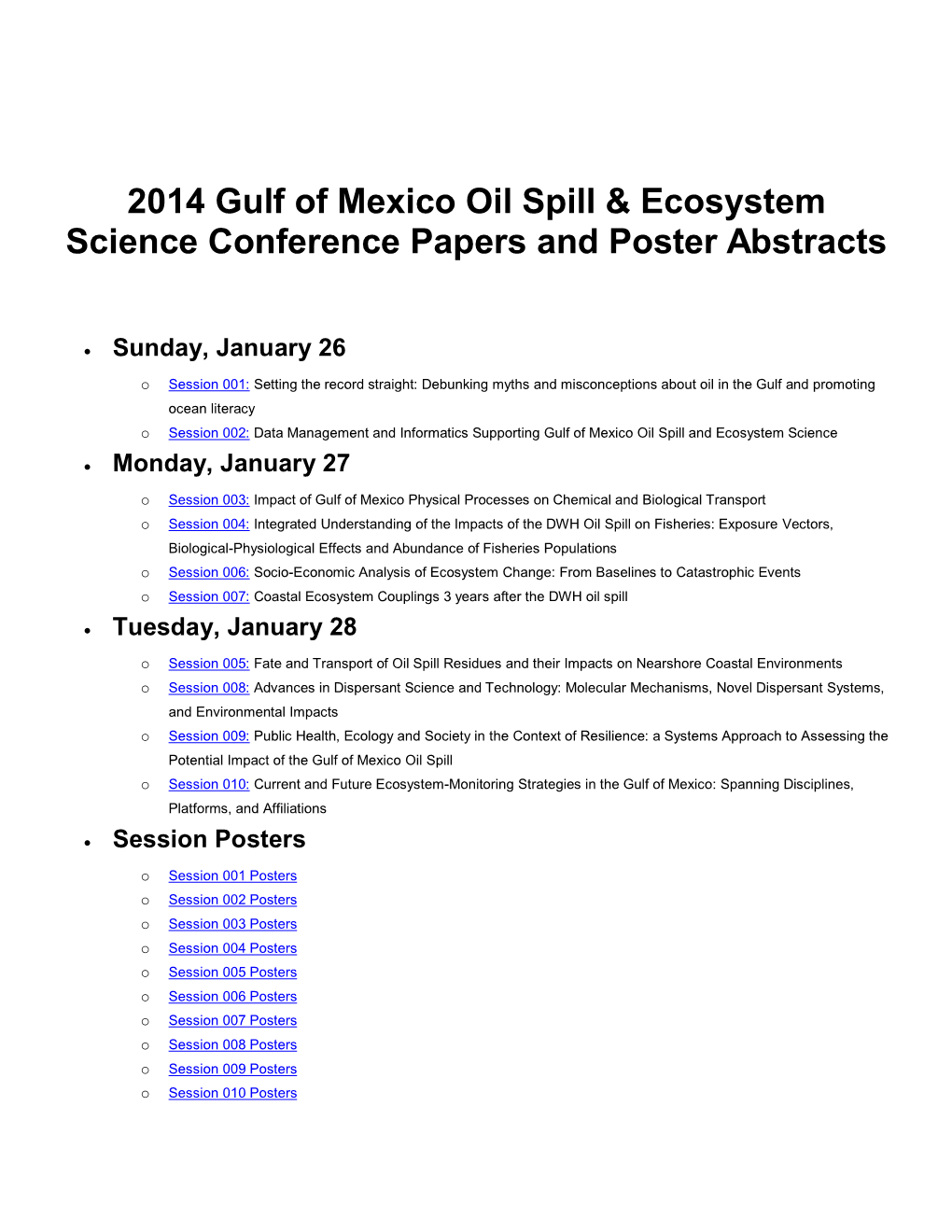 2014 Gulf of Mexico Oil Spill & Ecosystem Science Conference
