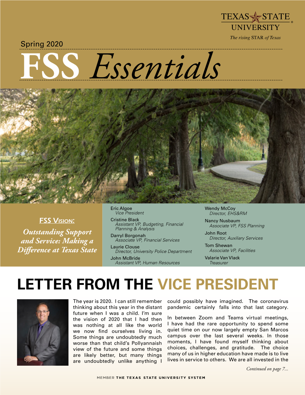 Spring 2020 FSS Newsletter