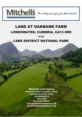 LAND at OAKBANK FARM LOWESWATER, CUMBRIA, CA13 0RR in the LAKE DISTRICT NATIONAL PARK