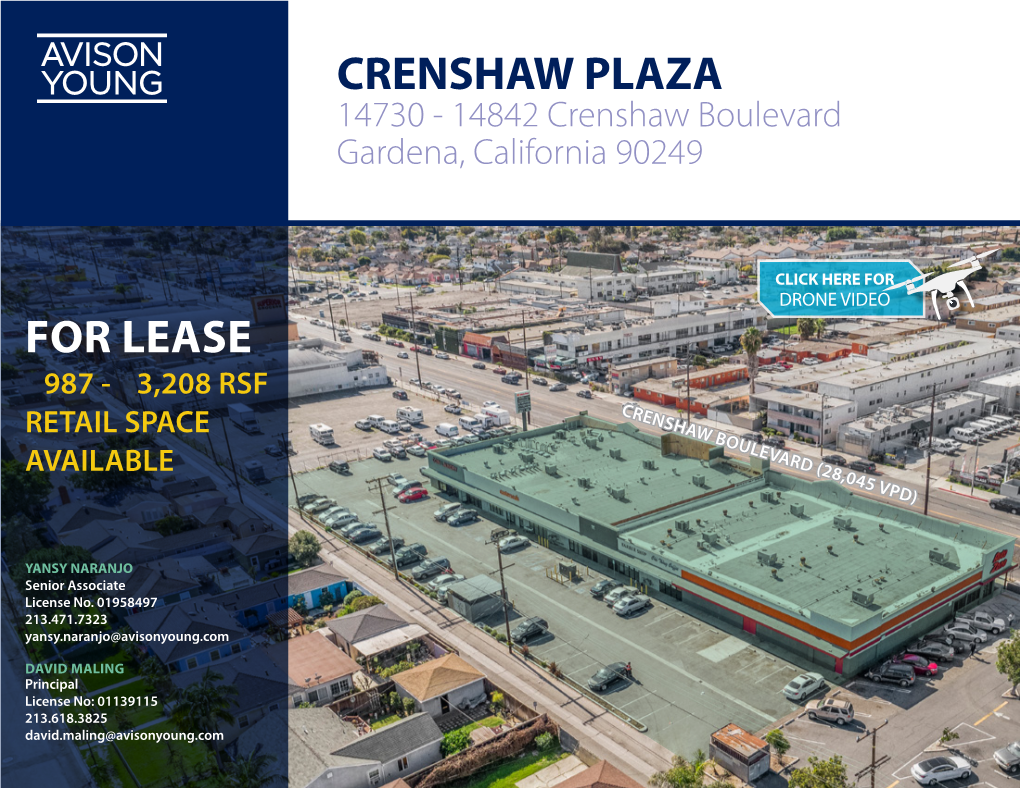 For Lease Crenshaw Plaza