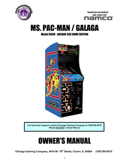 Pac-Man/Galaga Manual
