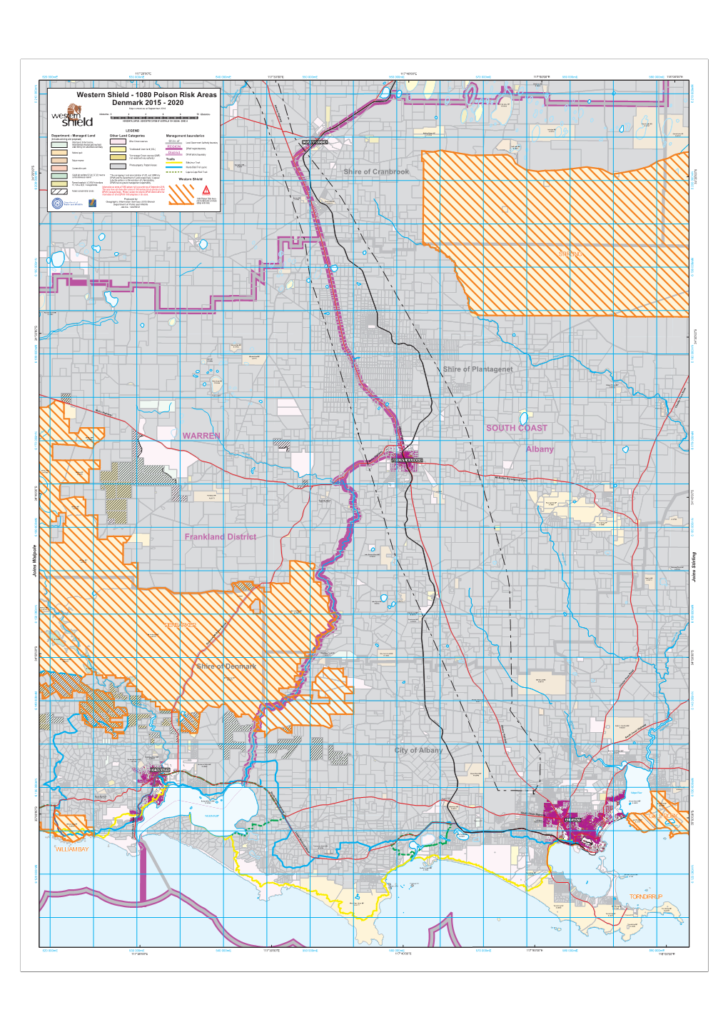 Denmark 2015 - 2020 Albany Highway a 18468 Map Current As at September 2016