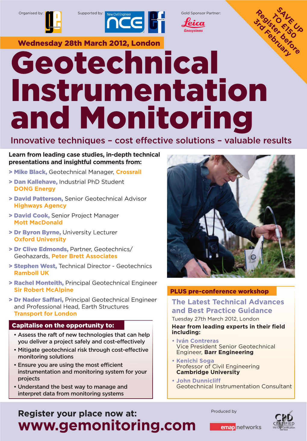 Geotechnical Instrumentation and Monitoring.Indd 2 22/12/2011 11:38 Geotechnical Instrumentation and Monitoring Pre-Conference Workshop