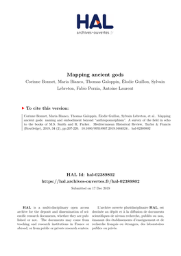 Mapping Ancient Gods Corinne Bonnet, Maria Bianco, Thomas Galoppin, Élodie Guillon, Sylvain Lebreton, Fabio Porzia, Antoine Laurent