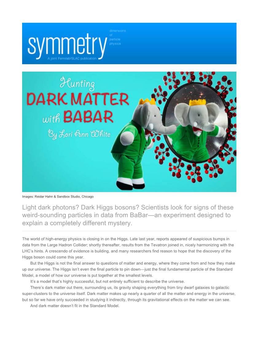 Dark Matter Babar