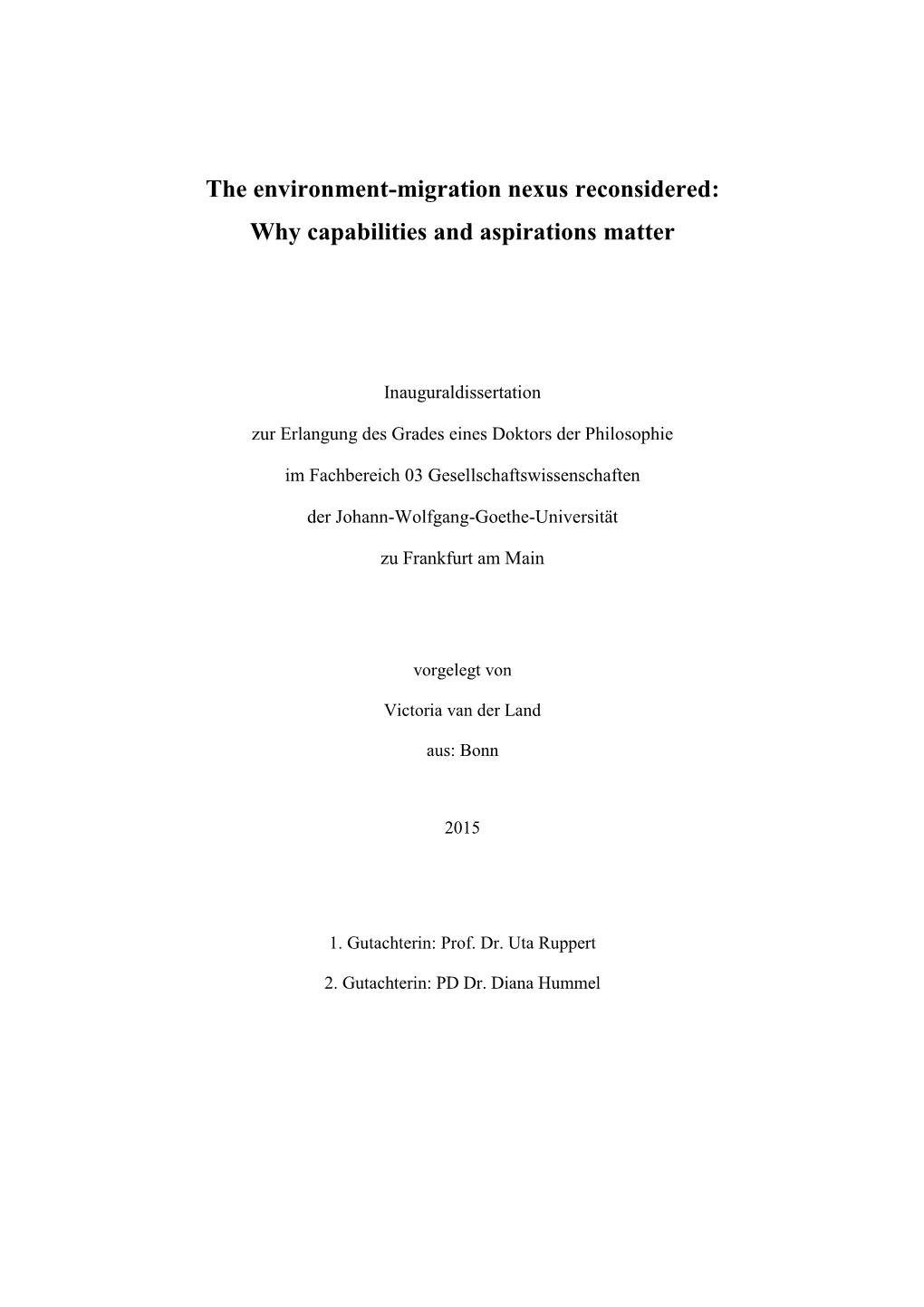 The Environment-Migration Nexus Reconsidered: Why Capabilities and Aspirations Matter