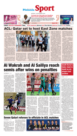 Al Wakrah and Al Sailiya Reach Semis After Wins on Penalties