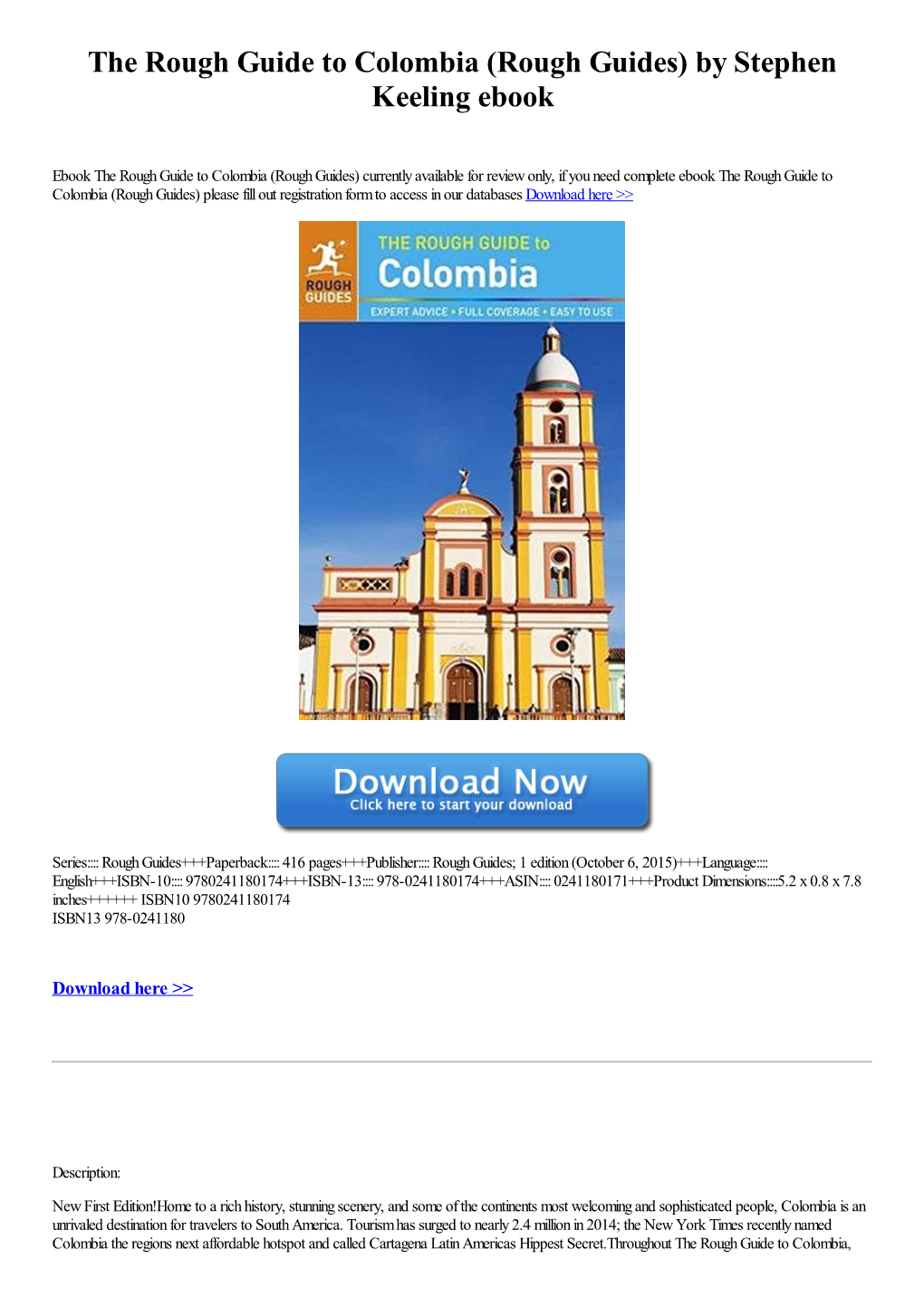 The Rough Guide to Colombia (Rough Guides) by Stephen Keeling [Ebook]