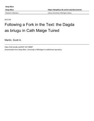 The Dagda As Briugu in Cath Maige Tuired