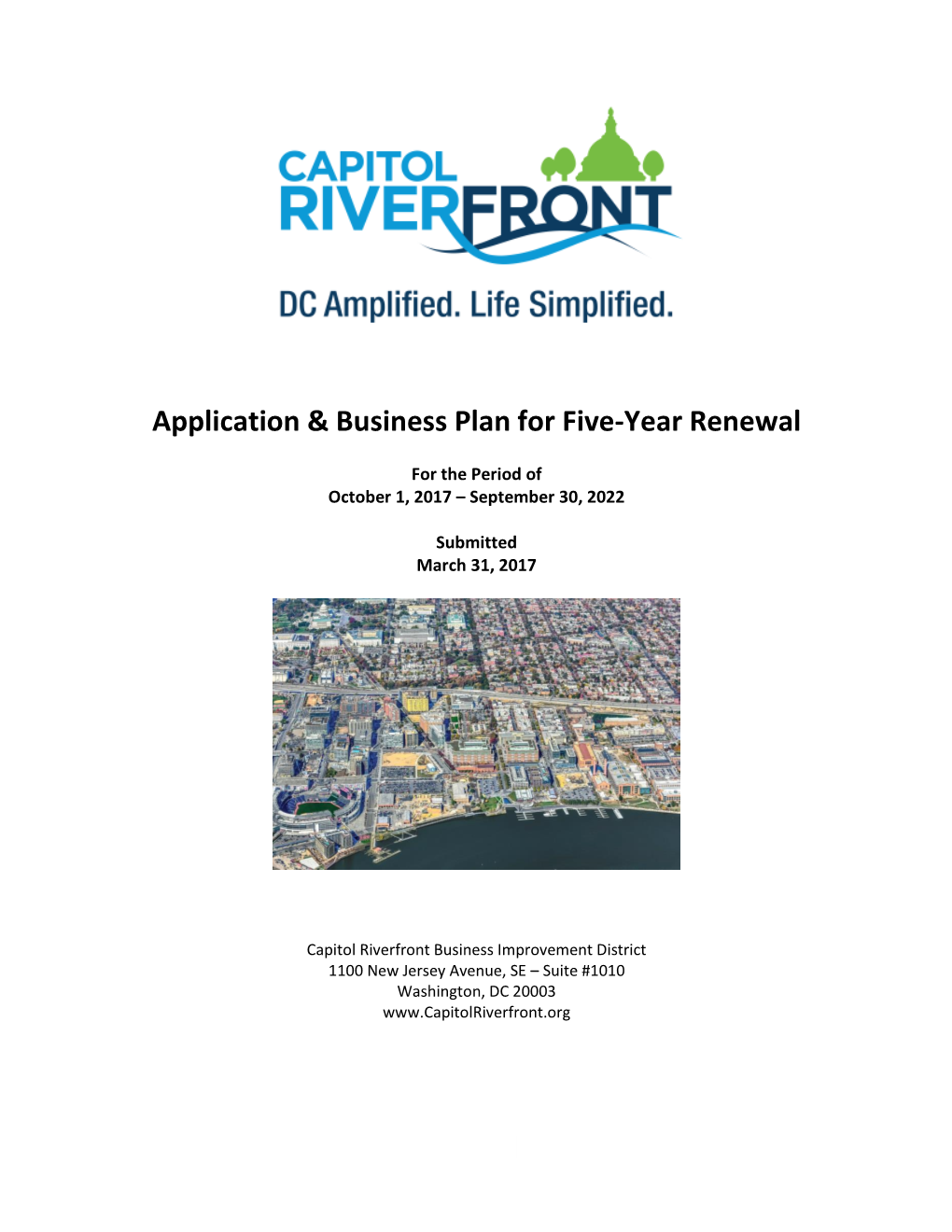 Application & Business Plan for Five-Year Renewal