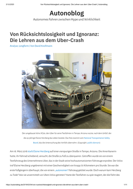 Autonoblog Autonoblog Autonomes Fahren Zwischen Hype Und Wirklichkeit