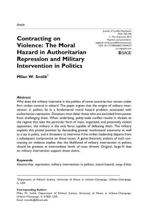 Contracting on Violence: the Moral Hazard in Authoritarian Repression