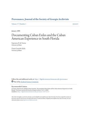 Documenting Cuban Exiles and the Cuban American Experience in South Florida Esperanza B