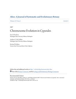 Chromosome Evolution in Cyperales Eric H