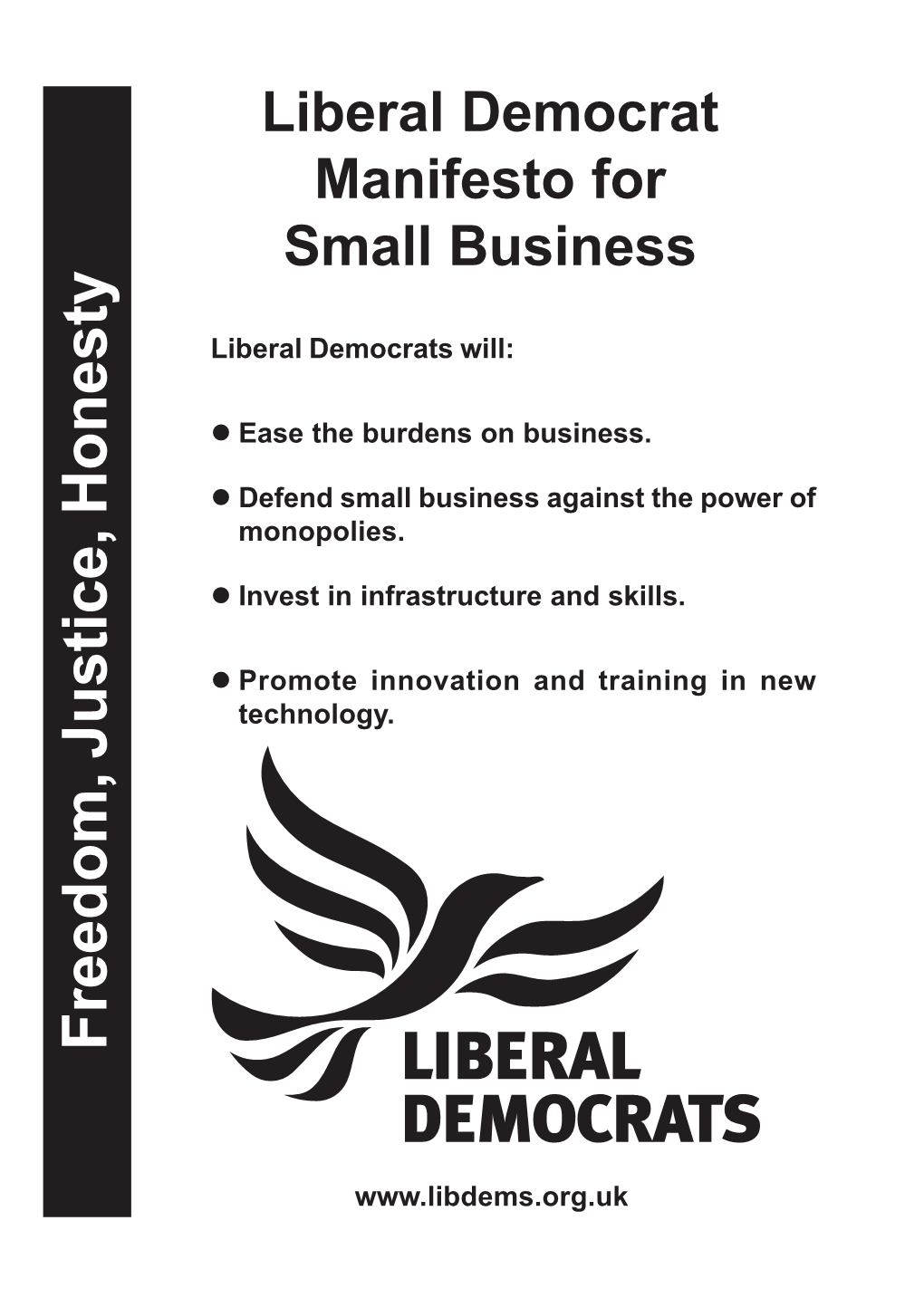 Liberal Democrat Small Business Manifesto