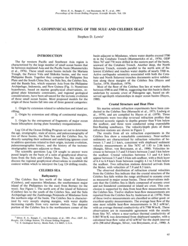 5. Geophysical Setting of the Sulu and Celebes Seas1