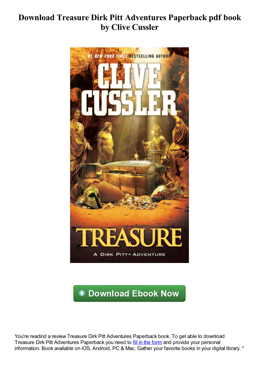 Download Treasure Dirk Pitt Adventures Paperback Pdf Book by Clive Cussler