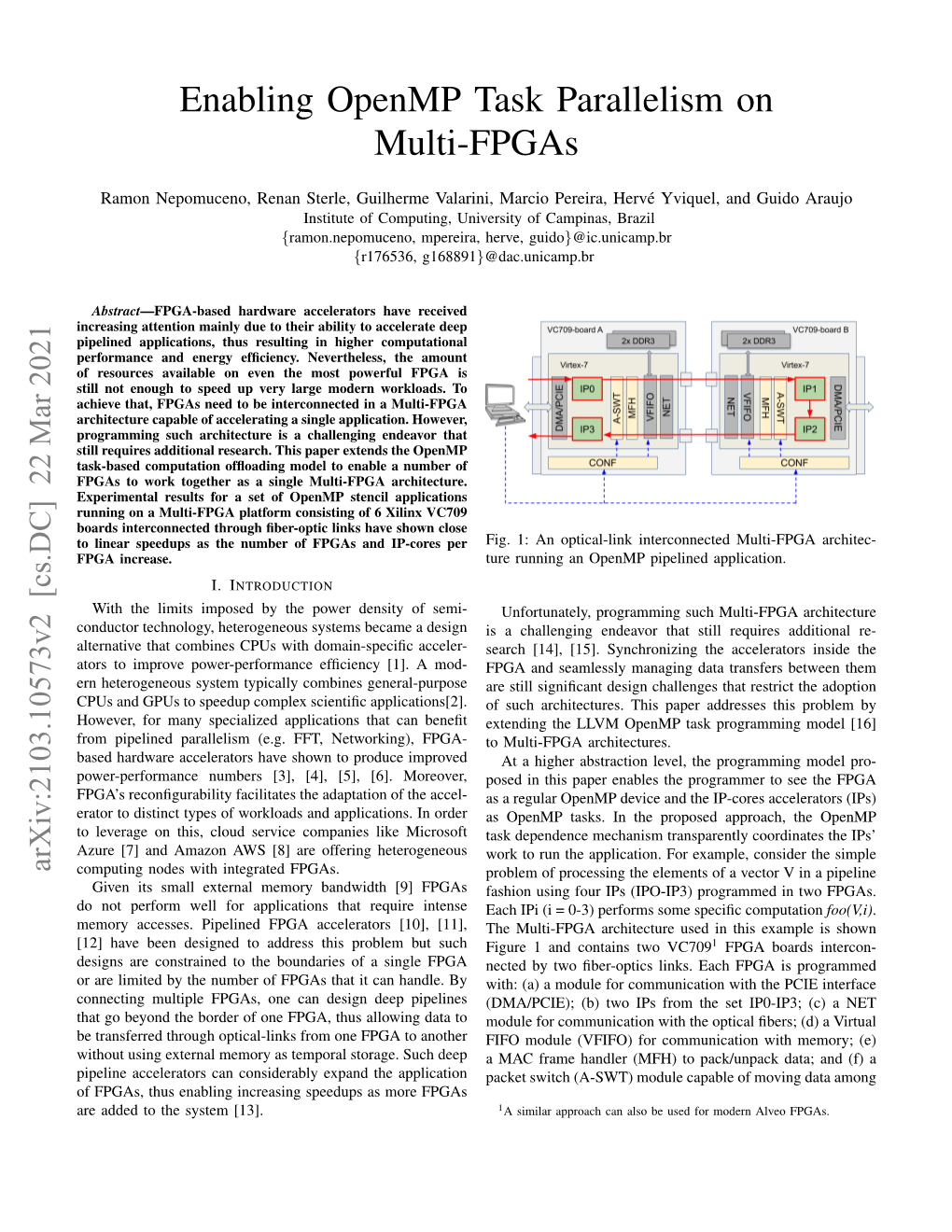 Enabling Openmp Task Parallelism on Multi-Fpgas