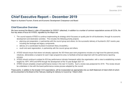 Chief Executive Report – December 2019 Report to Auckland Tourism, Events and Economic Development Chairperson and Board