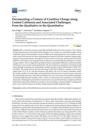 Documenting a Century of Coastline Change Along Central California and Associated Challenges: from the Qualitative to the Quantitative