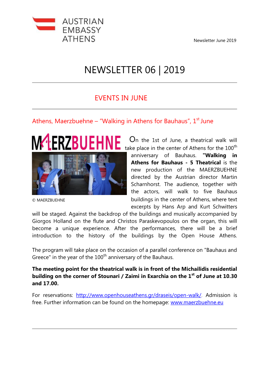 Newsletter 06 | 2019