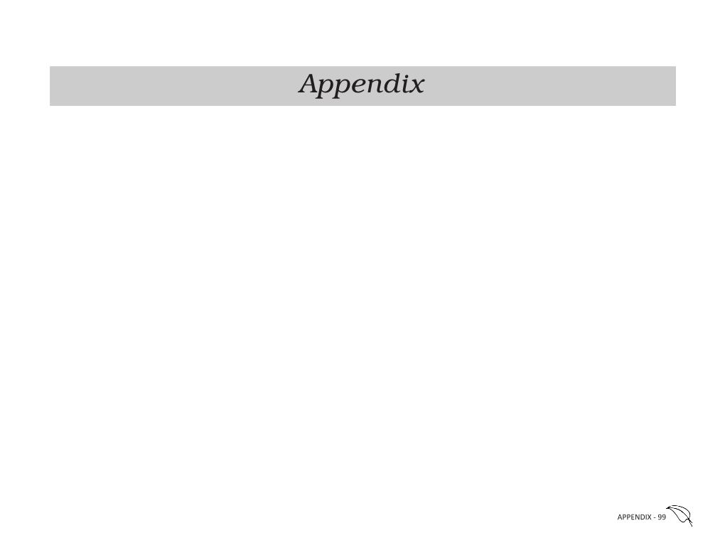 Plan Appendix