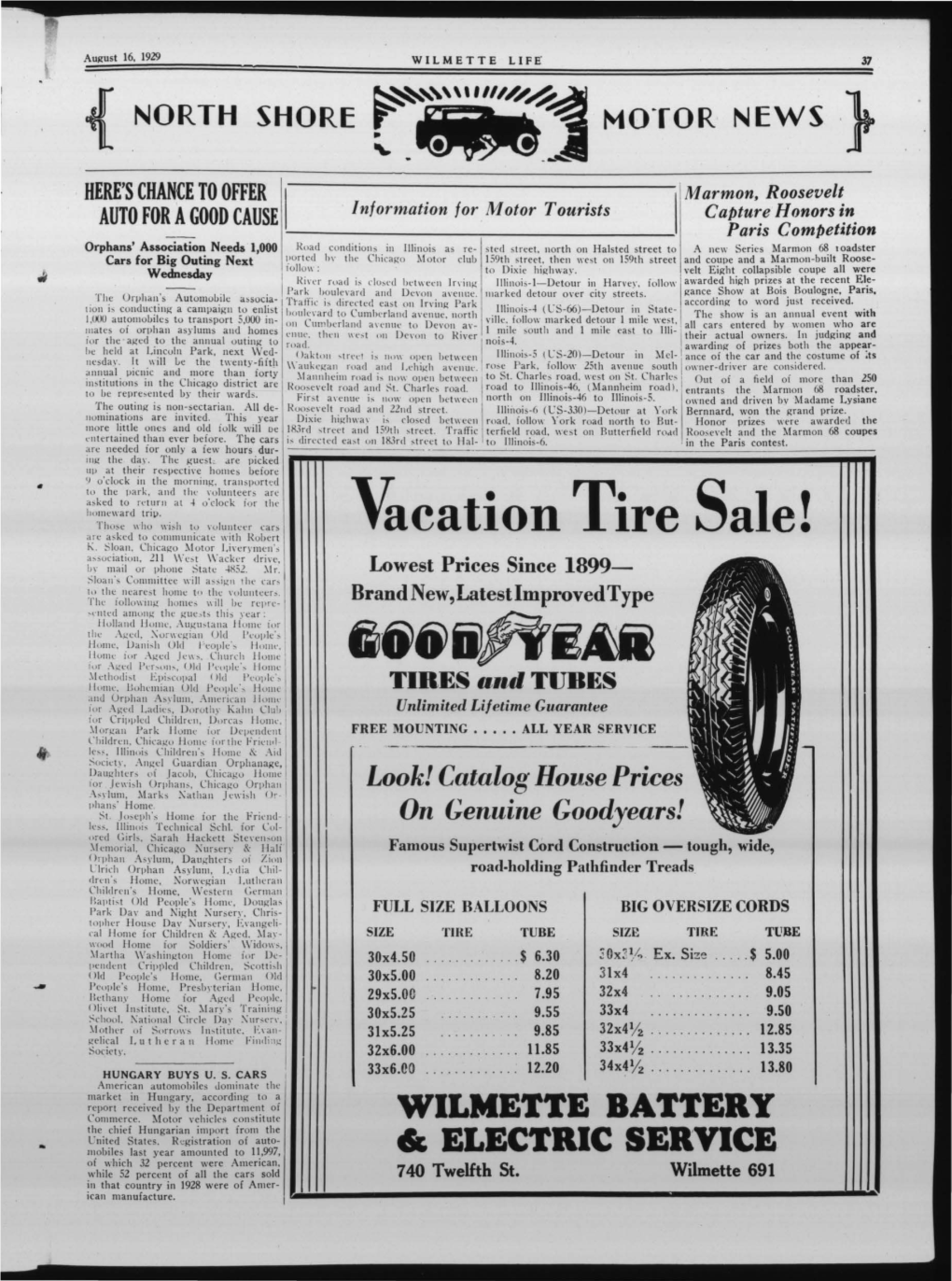 Vacation Tire Sale! K