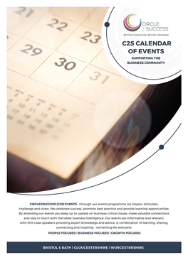 C2S-Events-Programme-29Th-May-2018.Pdf