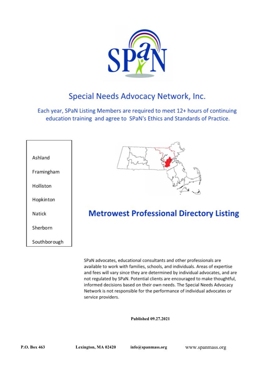 Metrowest Professional Directory Listing