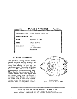SCAMIT Newsletter Vol. 14 No. 4 1995 August
