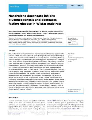 Nandrolone Decanoate Inhibits Gluconeogenesis and Decreases Fasting Glucose in Wistar Male Rats