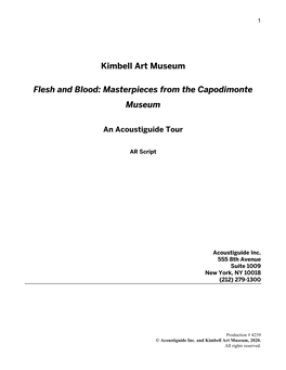 Kimbell Art Museum Flesh and Blood: Masterpieces from The