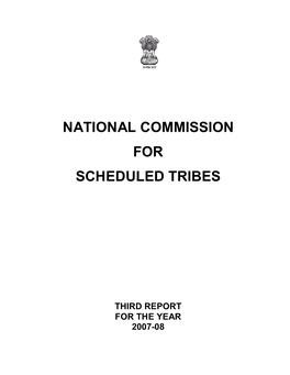 NCST 3Rd Report for the Year 2007-08