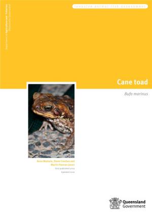 Cane Toad Risk Assessment