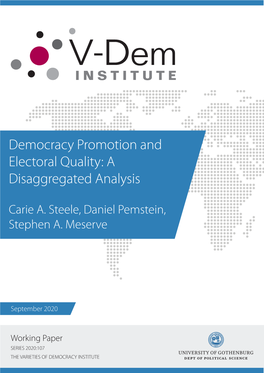 Democracy Promotion and Electoral Quality: a Disaggregated Analysis