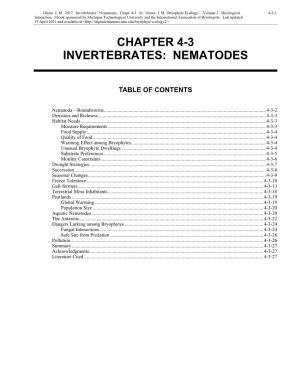 Volume 2, Chapter 4-3: Invertebrates: Nematodes
