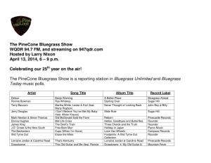 The Pinecone Bluegrass Show WQDR 94.7 FM, and Streaming on 947Qdr.Com Hosted by Larry Nixon April 13, 2014, 6 – 9 P.M