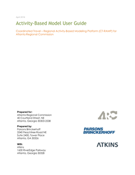 Activity-Based Model User Guide