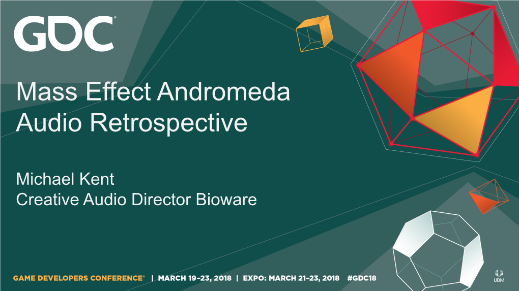 Mass Effect Andromeda Audio Retrospective