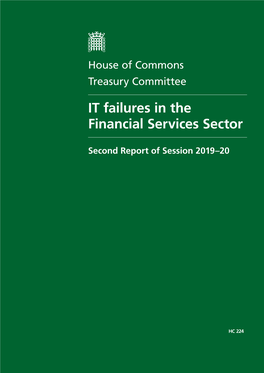 IT Failures in the Financial Services Sector