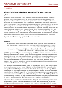 I. Articles Alliance Hubs: Focal Points in The