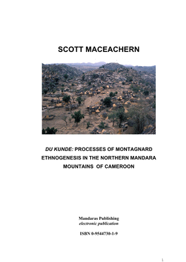 Processes of Montagnard Ethnogenesis in the Northern Mandara Mountains of Cameroon