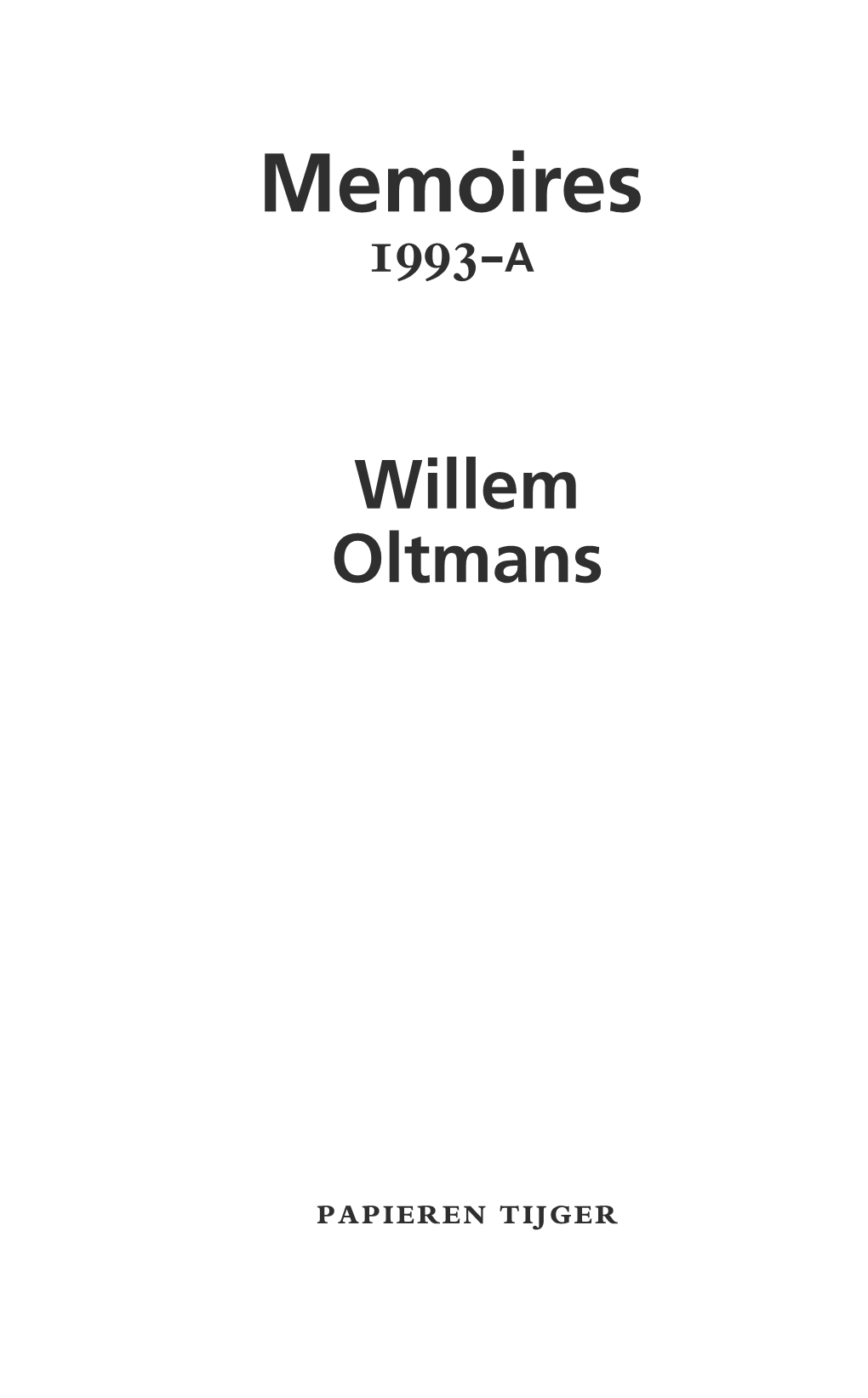 A Willem Oltmans