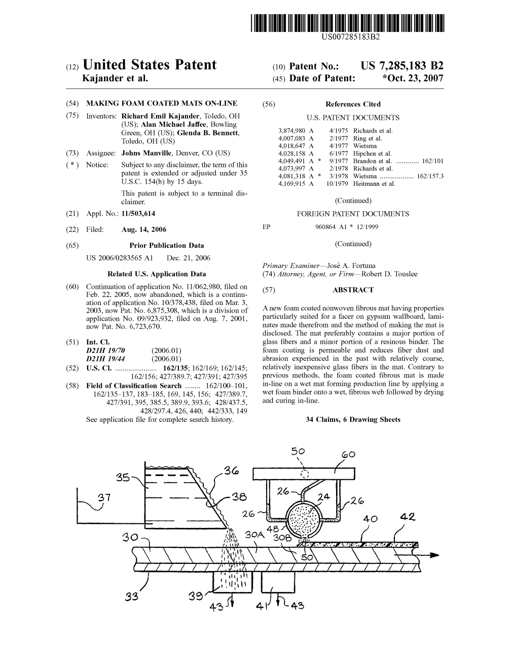 43A 841N143 US 7,285,183 B2 Page 2