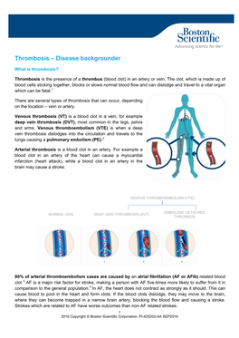 Thrombosis – Disease Backgrounder